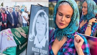 İpek Tanrıyar dəfnə sinəsi açıq gəldi, tənqid olundu - FOTO