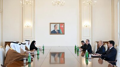 İlham Əliyev Bəhreynin xarici işlər nazirini qəbul etdi - Foto
