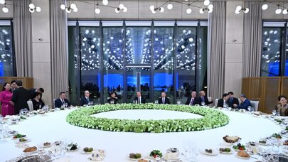 İlham Əliyevin adından AQEM-in 7-ci Zirvə Görüşünün iştirakçılarının şərəfinə şam yeməyi verildi