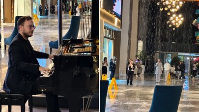 Antalyada hotel su altında qaldı, pianoçu isə “Titanik” musiqisini ifa etdi - VİDEO 