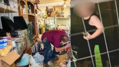 Ev deyil, cəhənnəm: 9 uşağı ac-susuz qəfəsə salan ər-arvad həbs olundu - Foto