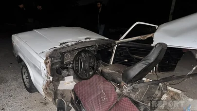 “VAZ-2107” iki yerə bölündü: Sürücü yaralandı - Foto