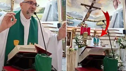 Başına xaç düşən keşişin son sözləri diqqət çəkdi - VİDEO