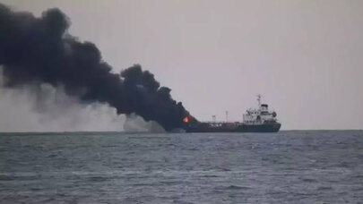 İraq sahillərində tanker yandı
