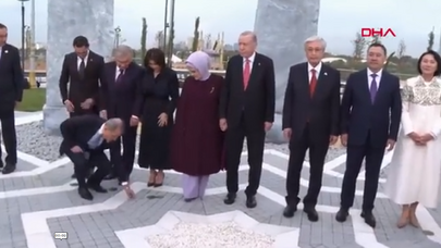 Ceyhun Bayramovdan diqqətçəkən jest: Özbəkistanın birinci xanımına kömək etdi - VİDEO