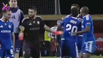 “Qarabağ”ın futbolçuları oyun zamanı dalaşdılar - VİDEO
