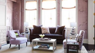 İnteryerdə bənövşəyi rəngin cazibəsi - FOTOLAR