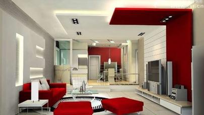 İnteryerdə boz və qırmızının harmoniyası – FOTOLAR