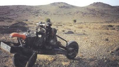 Avtomobilini söküb motosiklet düzəltdi - FOTOLAR