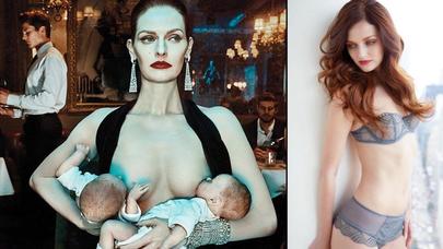 Əkizləri əmizdirdi, qalmaqal yaratdı – FOTOLAR