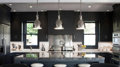 Mətbəxdə qara rəngin hakimiyyəti - FOTOLAR