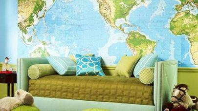 İnteryerdə xəritə dəbi – FOTOLAR