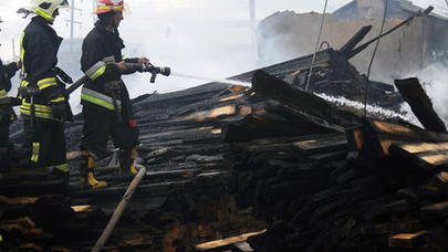 Bərdədə 1 otaqlı ev yanıb