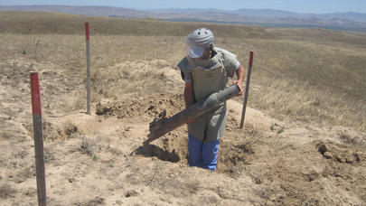 Tərtər və Ağdamda top mərmisi tapıldı - FOTO