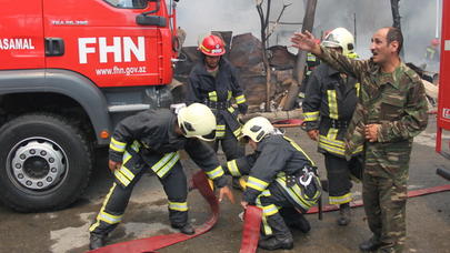 Səbail rayonunda yanğın baş verib