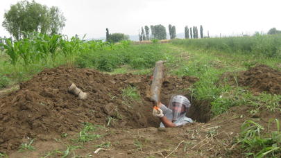 Cəbhəboyu rayonlarda mərmilər tapılıb - FOTO