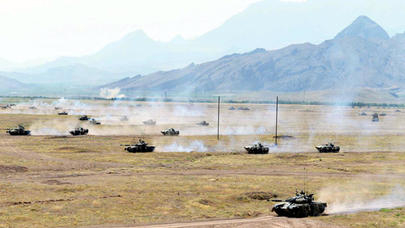 Naxçıvanda ordu hərəkətə keçdi - FOTOLAR