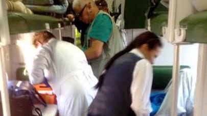 Bakı qatarında OLAY: Qadın yolda uşaq doğdu - FOTOLAR