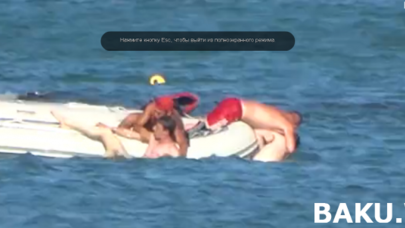 Xəzərdə batan gənclər belə xilas edildi  - VİDEO