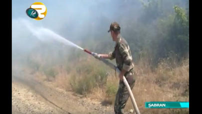 Şabranda yanğın - FOTO/VİDEO