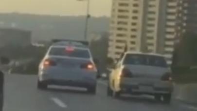 Bakıda yol polisi sürücünü qəzaya saldı - VİDEO (YENİLƏNİB)