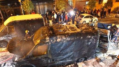 Sumqayıtda təcili yardım avtomobili yanıb