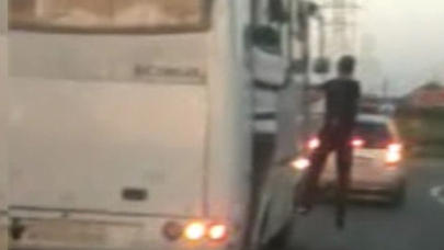 Bakıdakı avtobusda sərnişin “şou”su - VİDEO