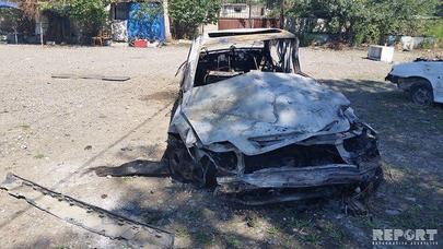 Qazaxda dəhşətli QƏZA: Qadın və kişi maşında yandı - FOTO