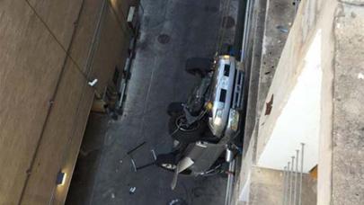 Maşın doqquzuncu mərtəbədən düşdü, sürücü sağ qaldı - FOTO