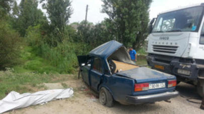 Lənkəranda ağır qəza: 2 ölü, 1 yaralı - FOTOLAR (YENİLƏNİB)